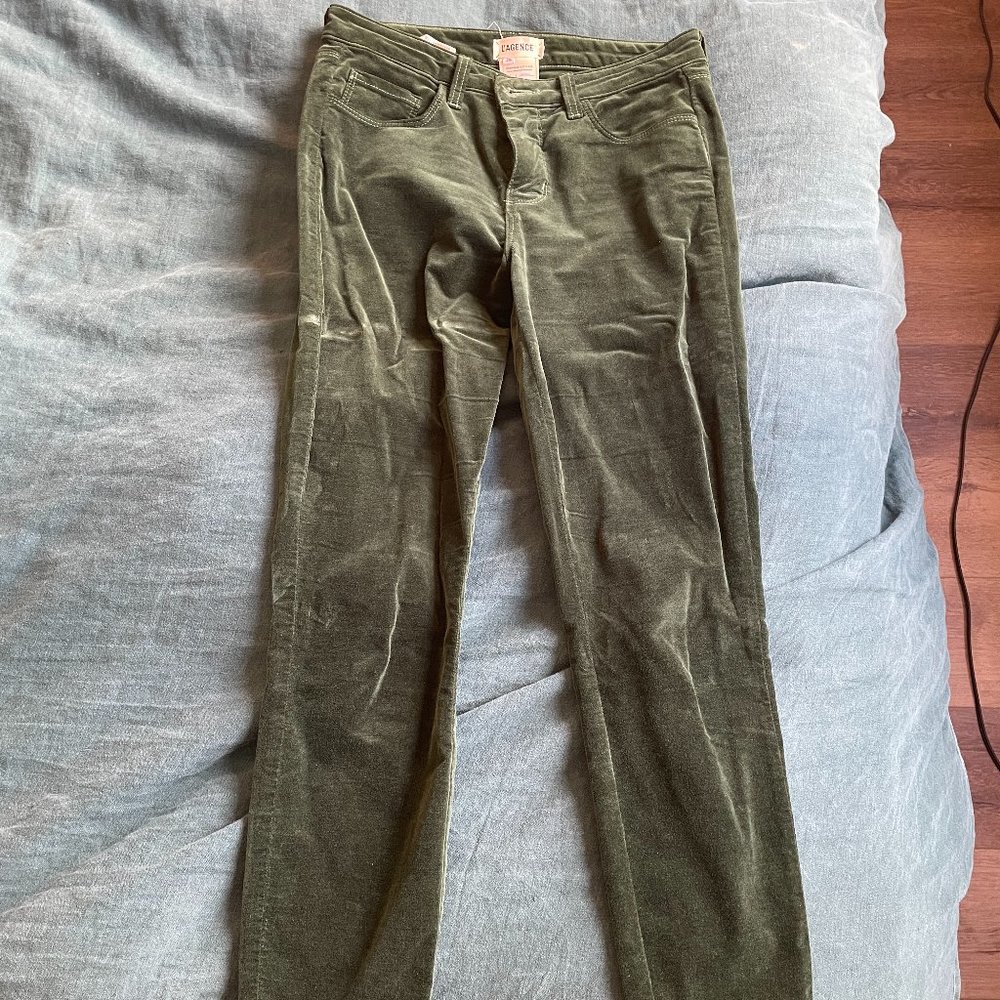 L'AGENCE / Green Velvet Pants